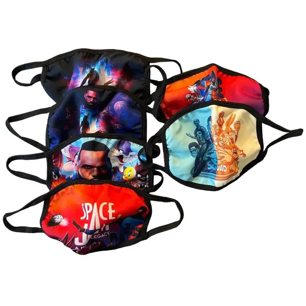 Space Jam Set of 6 Adult Face Masks One Size